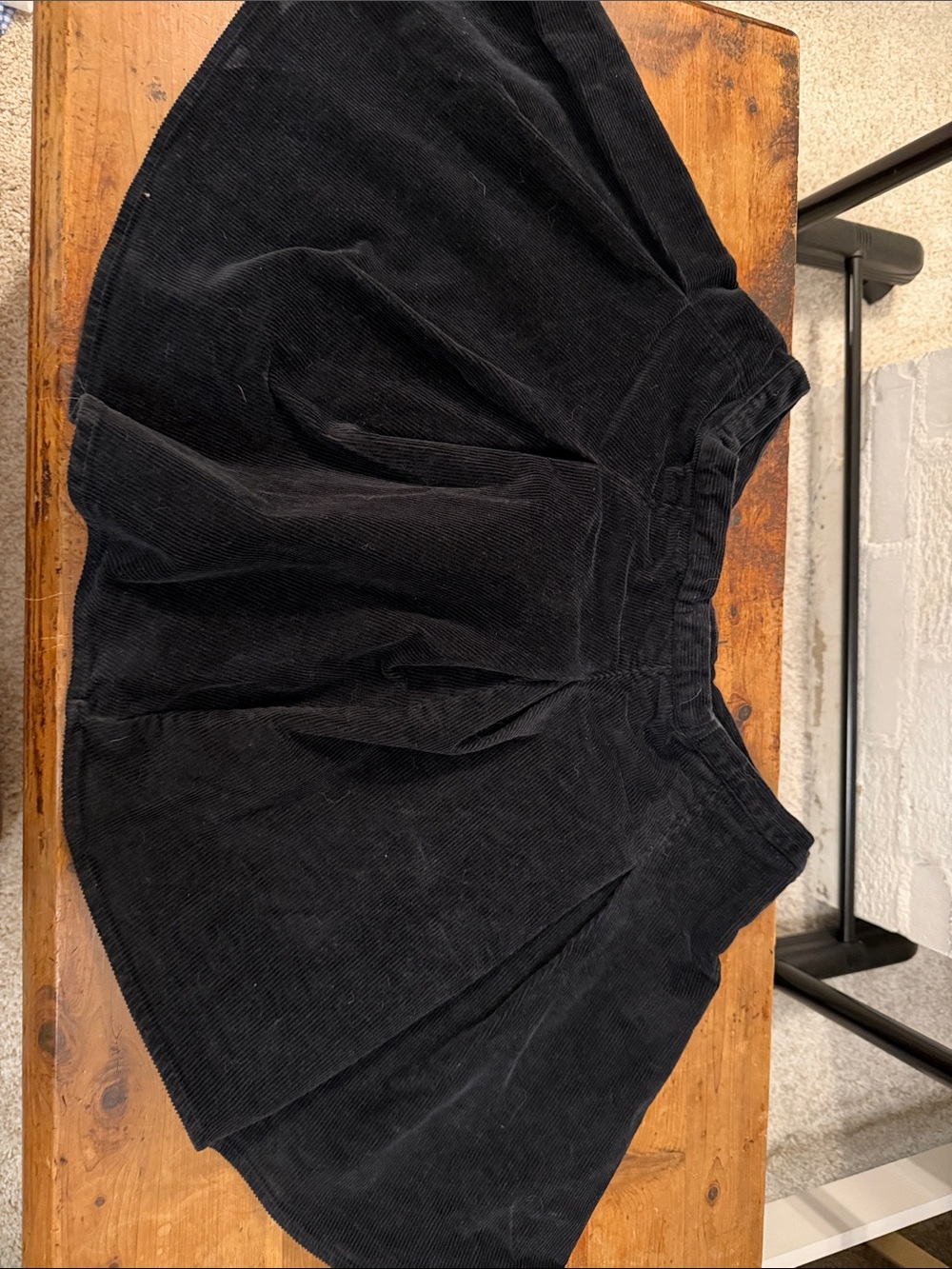 SO Black Corduroy Pleated Women's Skirt - Classic Flare